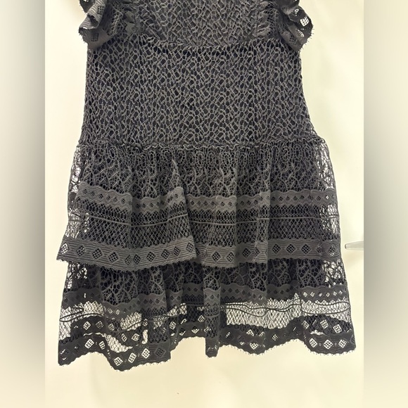 Anine Bing Penelope Lace Ruffle Teired Mini Dress Size M NWT - Picture 7 of 16
